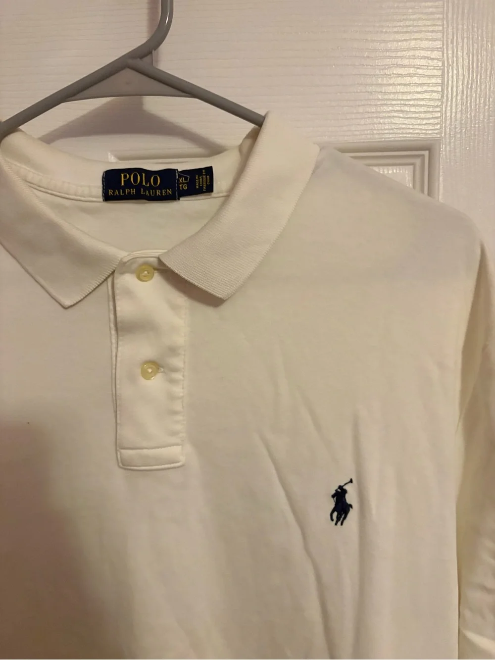 Ralph Lauren Men’s Cream Polo Shirt with Navy Pony